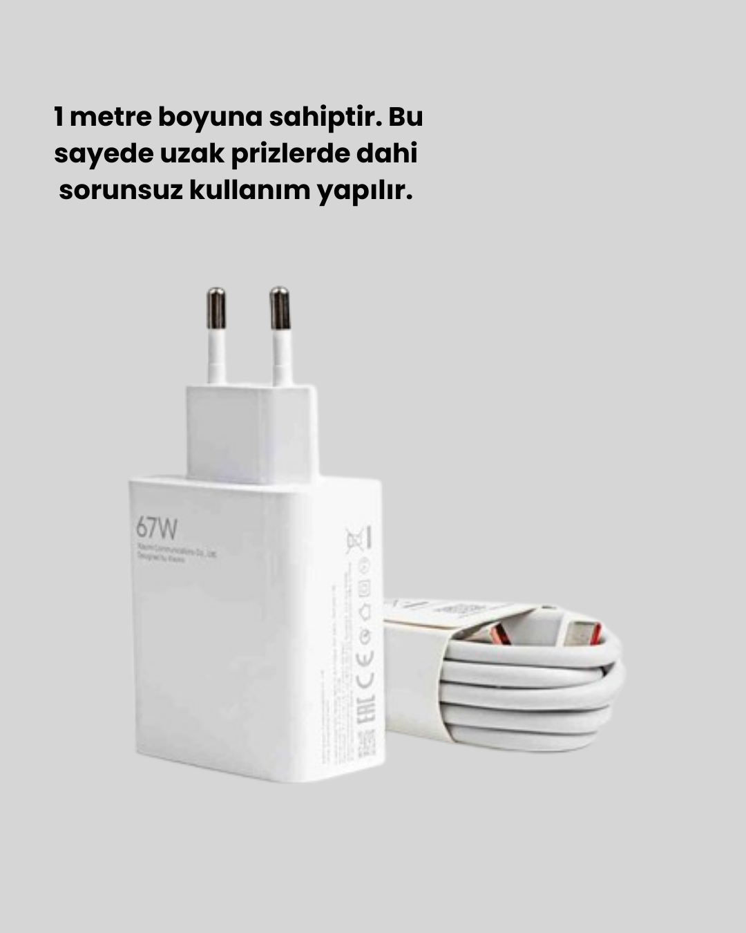 67 Watt Type C Hızlı Şarj Başlık Xiaomi Black Shark Uyumlu