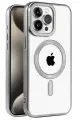 Newface Apple iPhone 15 Pro Max Kılıf Kronos Magsafe Kapak - Titanyum Gri