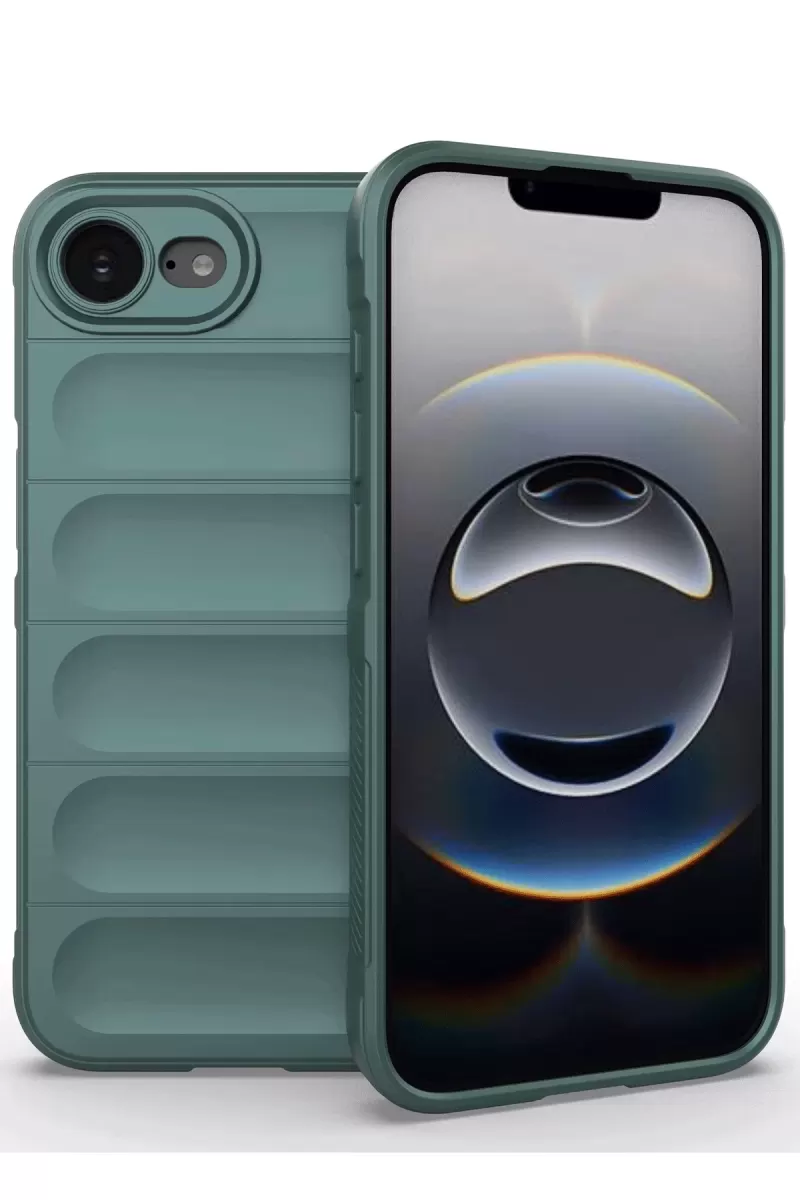 Newface Apple iPhone 16E Kılıf Optimum Silikon - Koyu Yeşil