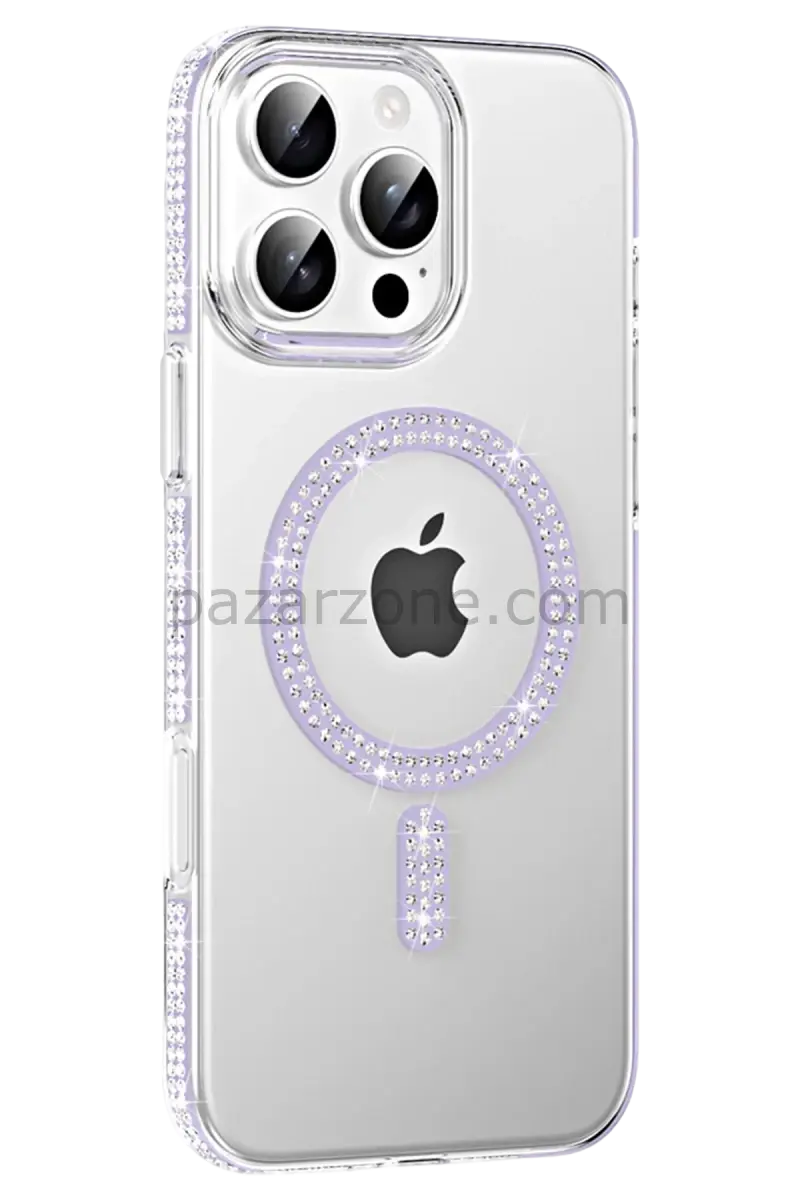 Joko Apple iPhone 16 Pro Move Taşlı Magsafe Kapak - Lila