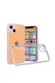 Newface Apple iPhone 13 Mini Kılıf Miami Şeffaf Silikon - Lila