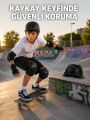 Çocuk Koruyucu Dizlik Dirseklik ve El Bilek Koruyucu Seti 2 Adet Siyah