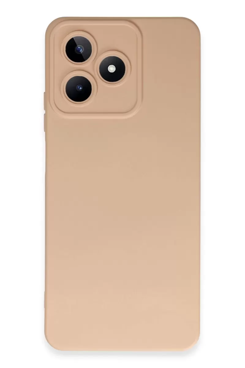 Newface Realme C53 Kılıf Nano içi Kadife Silikon - Pudra
