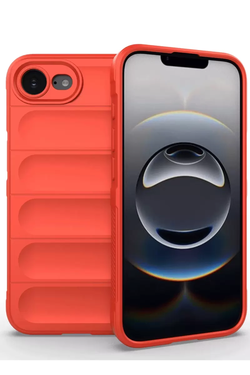 Newface Apple iPhone 16E Kılıf Optimum Silikon - Kırmızı