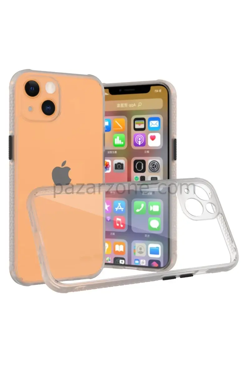 Newface Apple iPhone 13 Mini Kılıf Miami Şeffaf Silikon - Şeffaf