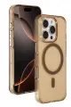 Joko Apple iPhone 16 Pro Max Gleam PC Sert Magsafe Kılıf - Şeffaf-Gold