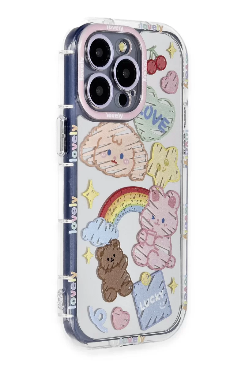 Newface Apple iPhone 15 Pro Max Kılıf Reflexion Desenli Kapak - Desen 4