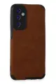 Newface Samsung Galaxy M34 5G Kılıf Loop Deri Silikon - Kahverengi