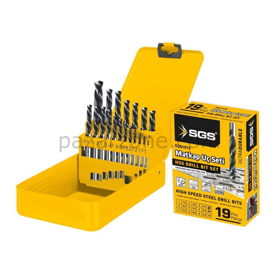 SGS 1419 Hss Matkap Ucu Seti 19 Parça