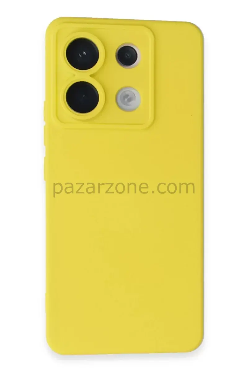 Newface Xiaomi Redmi Note 13 Pro 5G Kılıf Nano içi Kadife Silikon - Sarı