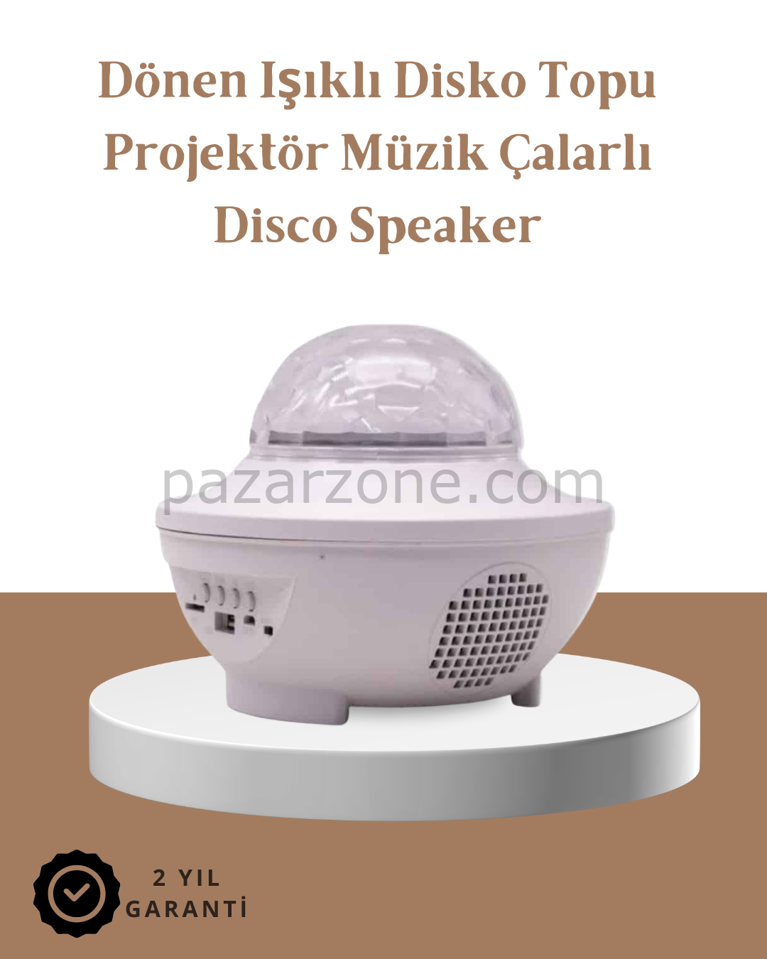 Müzik Ritimli Işık Değişimi & Dönen Dalga Efekti – Galaxy Projektör
