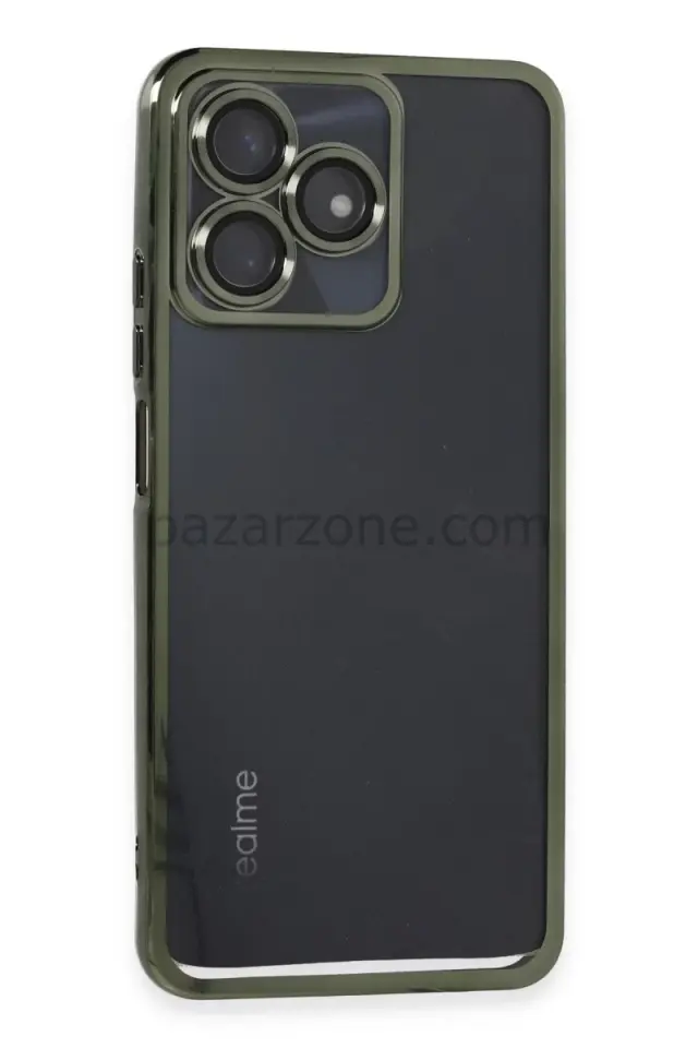 Newface Realme C53 Kılıf Razer Lensli Silikon - Yeşil