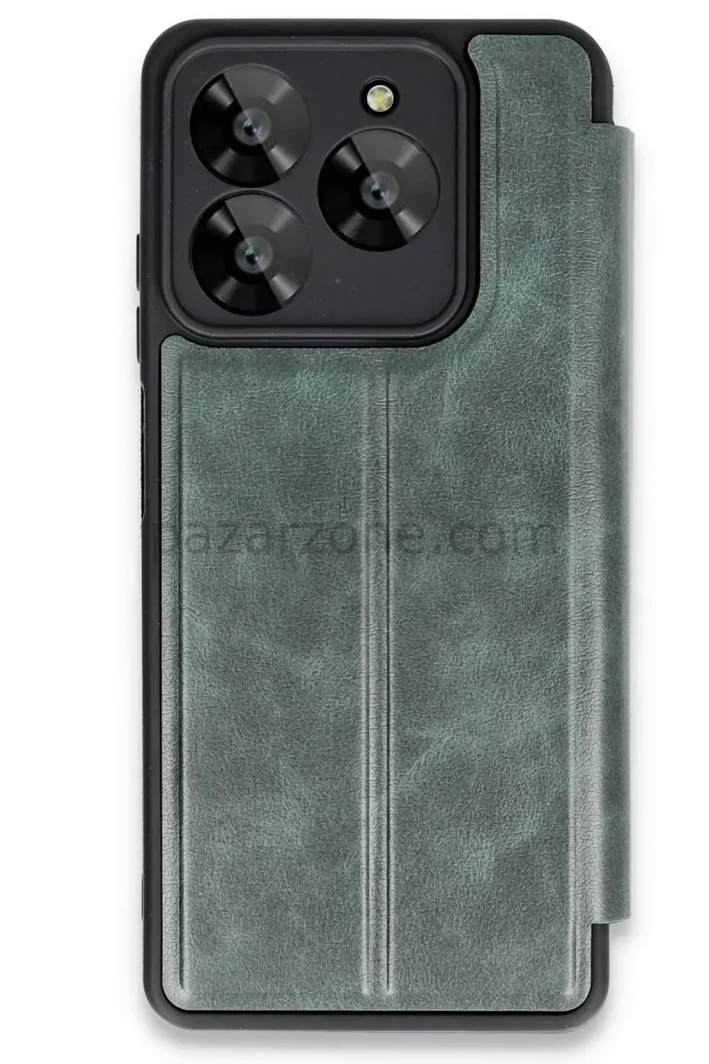 Newface General Mobile Era 30 Kılıf Flip Cover - Koyu Yeşil