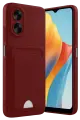 Newface Oppo A38 Kılıf Kelvin Kartvizitli Silikon - Bordo