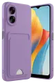 Newface Oppo A38 Kılıf Kelvin Kartvizitli Silikon - Lila