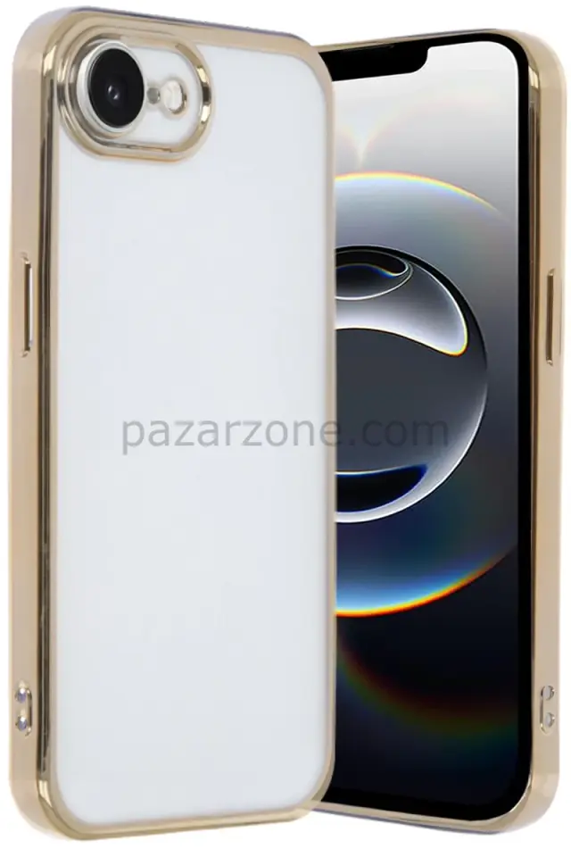 Newface Apple iPhone 16E Kılıf Razer Lensli Silikon - Gold