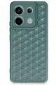 Newface Xiaomi Redmi Note 13 Pro 5G Kılıf Petek Silikon Kapak - Koyu Yeşil