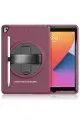 Newface Apple iPad 10.2 (7.nesil) Kılıf Hand Strap Tablet Kılıfı - Mürdüm