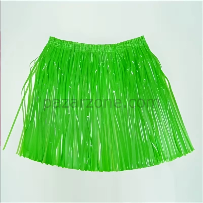 Neon Yeşil Hawaii Parti Eteği 40 Cm