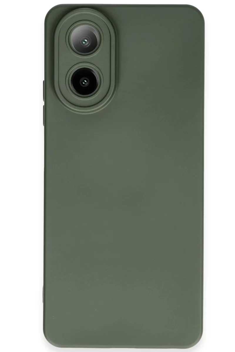 Newface Oppo A38 Kılıf Nano içi Kadife Silikon - Koyu Yeşil