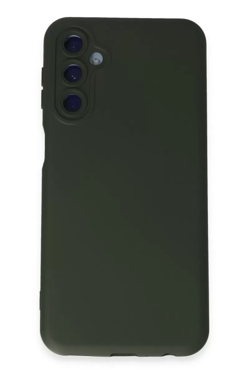 Newface Samsung Galaxy M34 5G Kılıf Nano içi Kadife Silikon - Koyu Yeşil