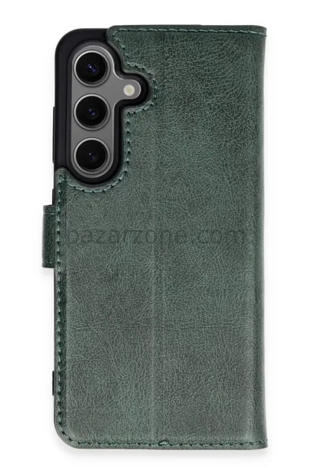 Newface Samsung Galaxy S24 Kılıf Trend S Plus Kapaklı Kılıf - Yeşil