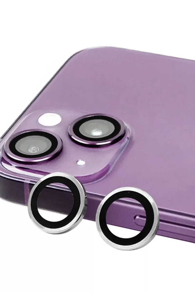 Newface Apple iPhone 13 Mini Raze Metal Kamera Lens - Gümüş