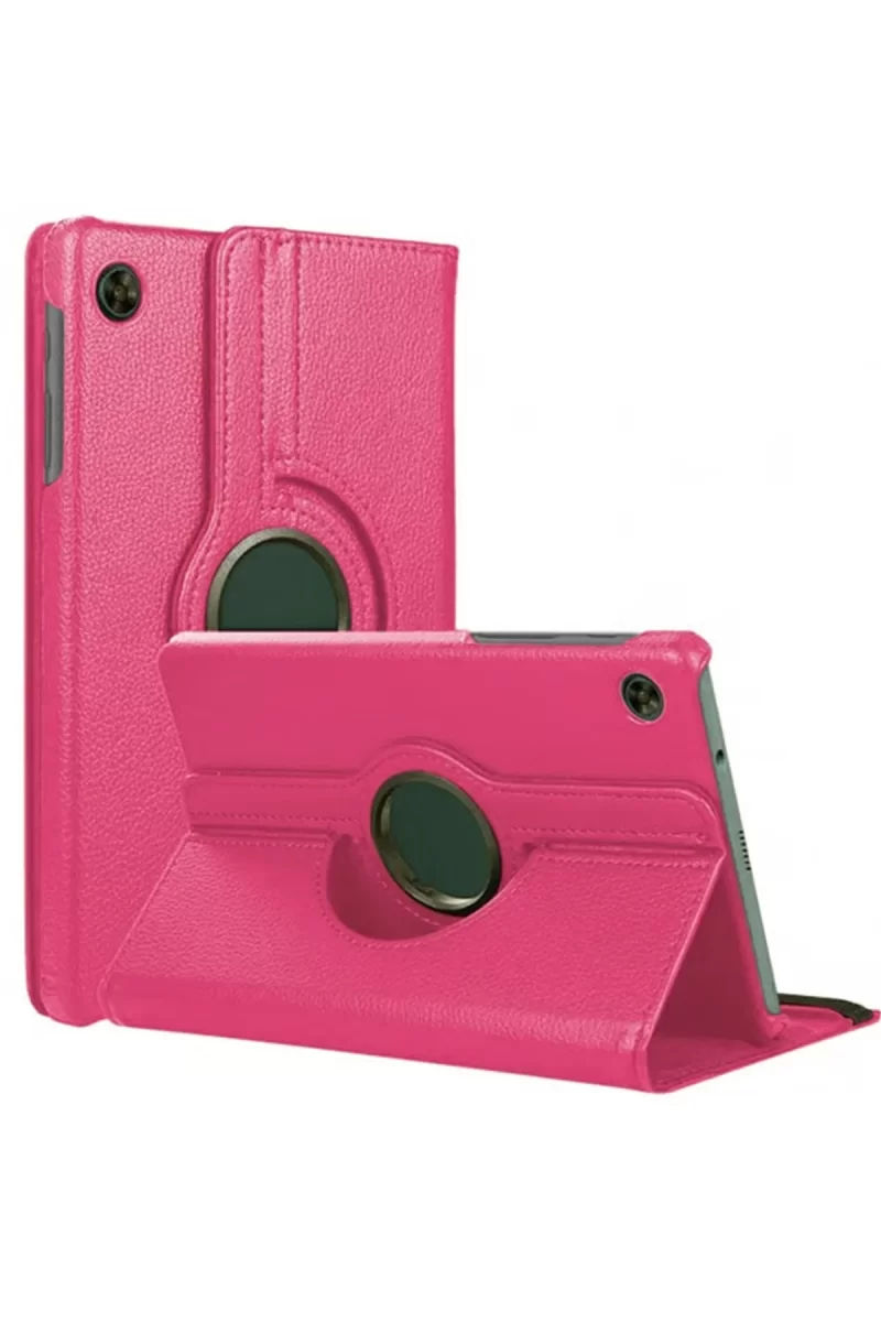 Newface Samsung Galaxy Tab A11 360 Tablet Deri Kılıf - Pembe