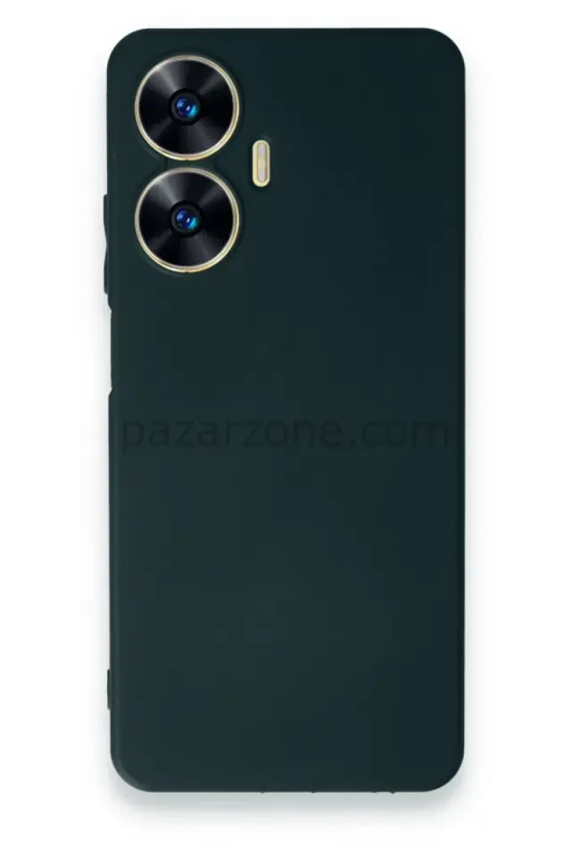 Newface Realme C55 Kılıf First Silikon - Koyu Yeşil