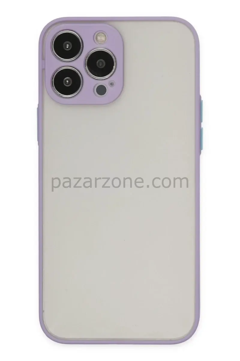 Newface Apple iPhone 15 Pro Max Kılıf Montreal Silikon Kapak - Mor