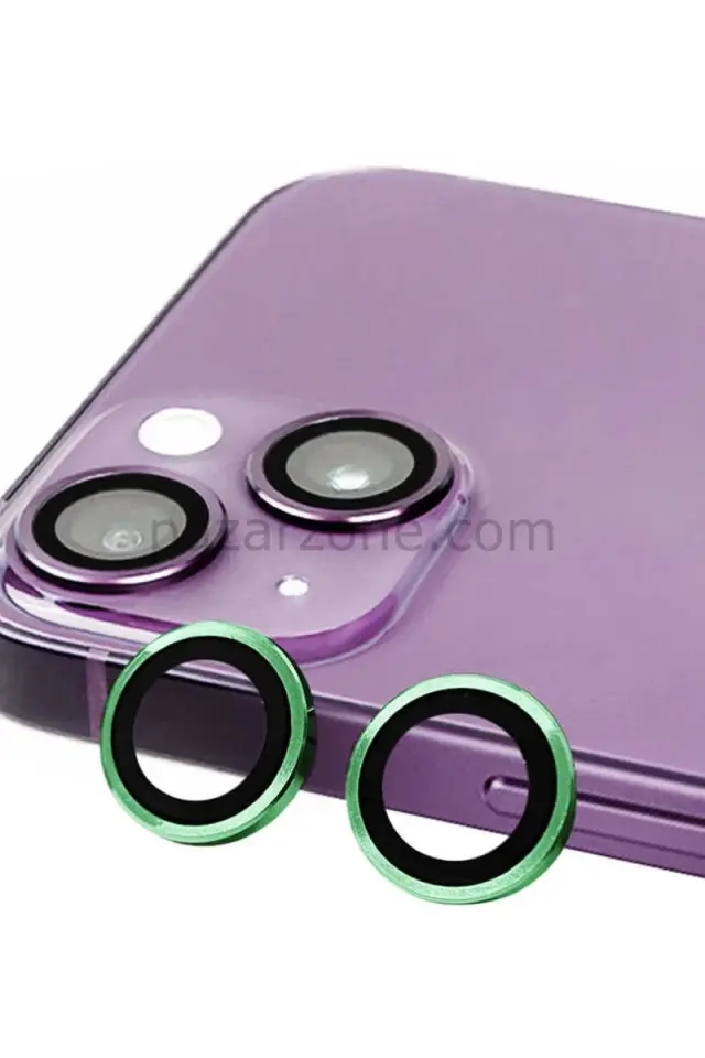 Newface Apple iPhone 13 Mini Raze Metal Kamera Lens - Yeşil