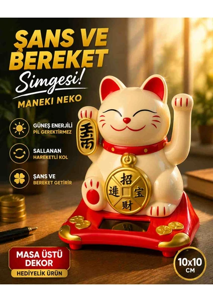 Güneş Enerjili Şans Kedisi