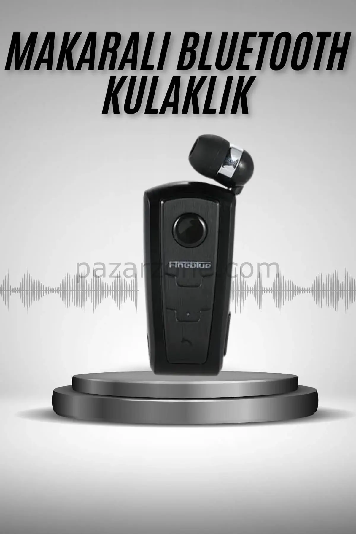 Makaralı Bluetooth Kulakiçi Yaka Kulaklığı Kablosuz Kulaklık