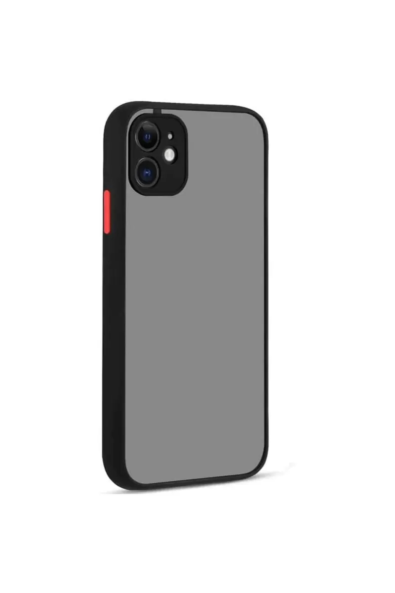 Newface Apple iPhone 12 Kılıf Montreal Silikon Kapak - Siyah