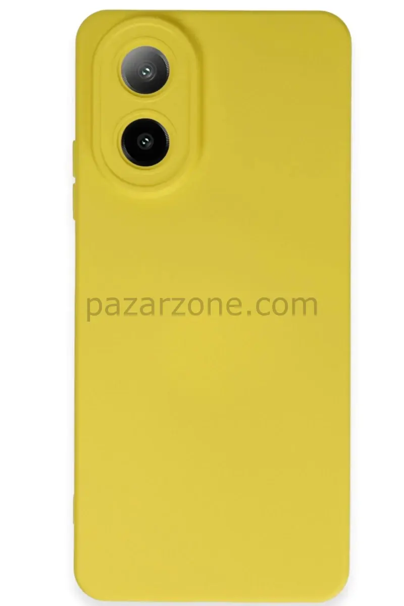 Newface Oppo A38 Kılıf Nano içi Kadife Silikon - Sarı