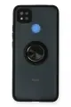 Newface Xiaomi Redmi 9C Kılıf Montreal Yüzüklü Silikon Kapak - Siyah