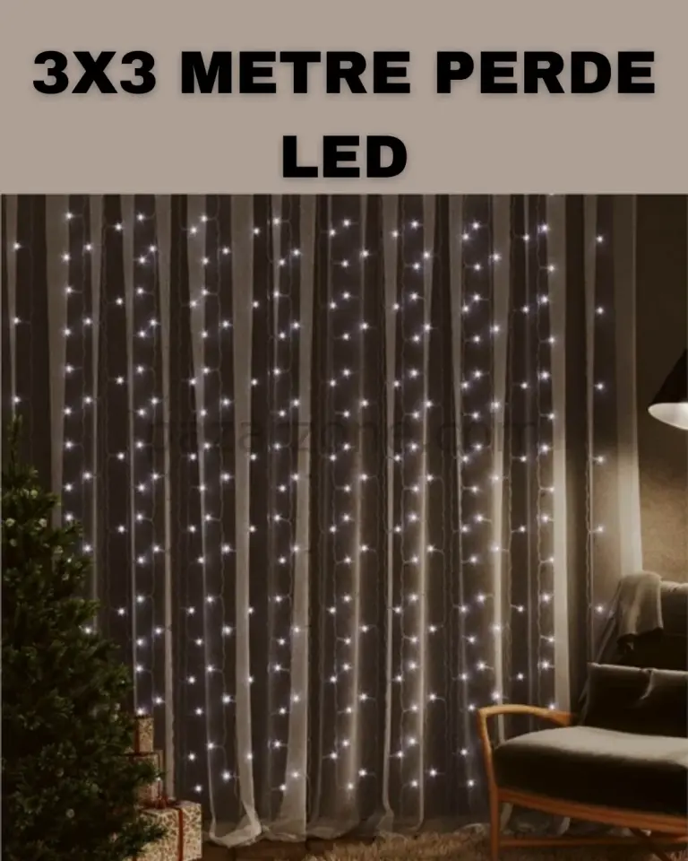 3x3 LED Şelale Perde Işık Kutlama ve Dekor Aydınlatması