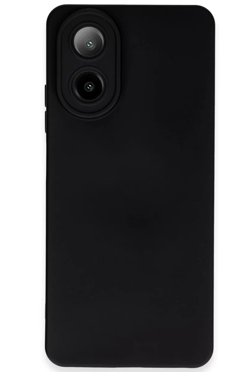 Newface Oppo A38 Kılıf Nano içi Kadife Silikon - Siyah