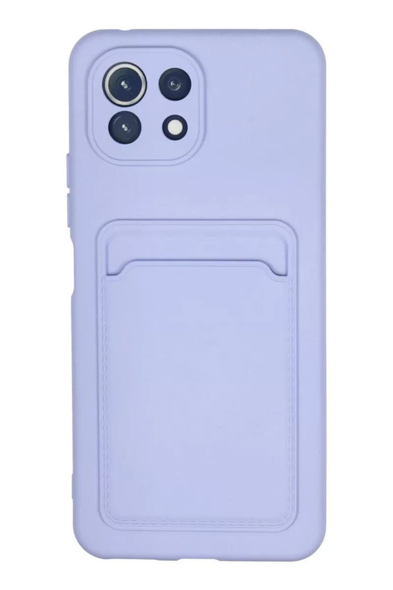 Newface Xiaomi Mi 11 Kılıf Kelvin Kartvizitli Silikon - Lila