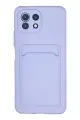 Newface Xiaomi Mi 11 Kılıf Kelvin Kartvizitli Silikon - Lila
