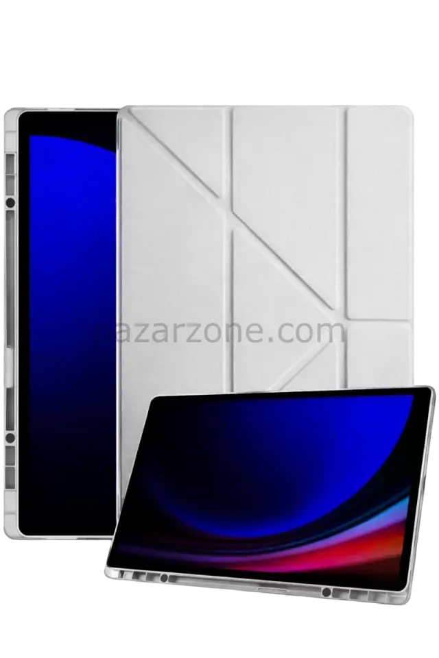 Newface Samsung Galaxy Tab A11 Kalemlikli Mars Tablet Kılıfı - Gri
