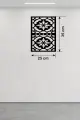 Kar Tanesi ve Barok Desenli Ahşap Duvar Tablosu - 25x35 cm Lazer Kesim Pano