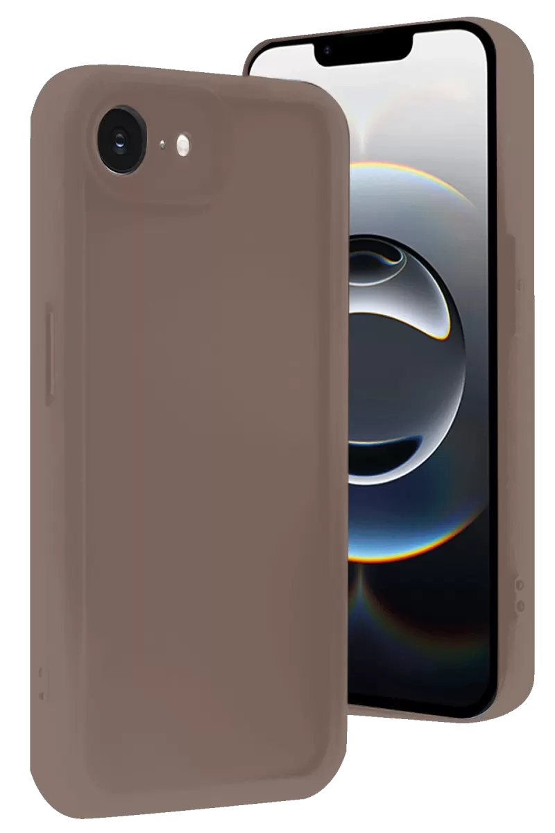Newface Apple iPhone 16E Kılıf Viera Silikon - Kahverengi