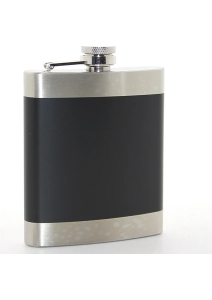 Paslanmaz Çelik Tekli 7 Oz Matara Siyah