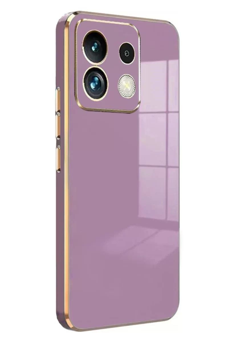 Newface Xiaomi Poco M6 Pro 4G Kılıf Volet Silikon - Mor