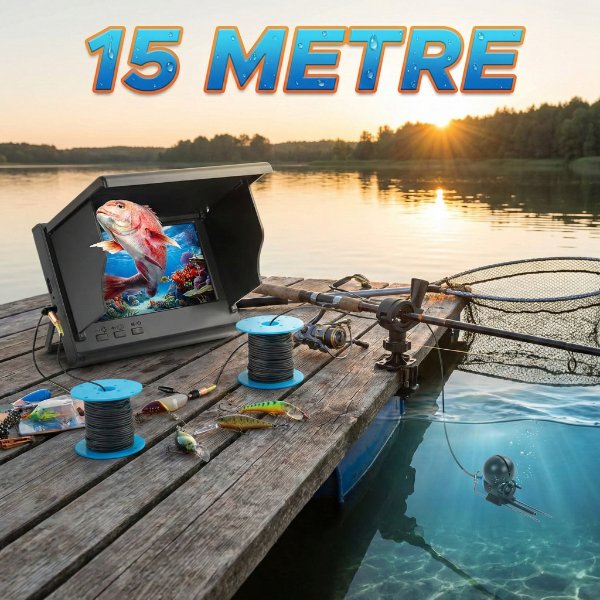 15 Metre Sualtı Balık Tutma Kamerası