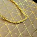 Gold Geometrik Desenli Mini Boy Karton Hediye Çantası