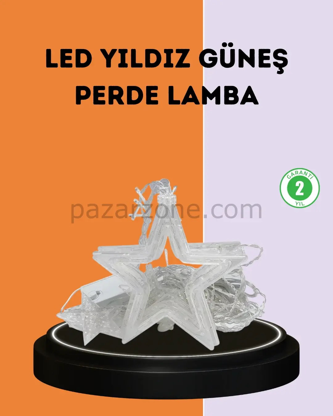 3x3 Metre Yıldız Peri Led Perde Işık Romantik Dekorasyon