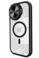 Newface Apple iPhone 15 Pro Max Kılıf Teleskop Lens Magsafe Silikon Kapak - Siyah