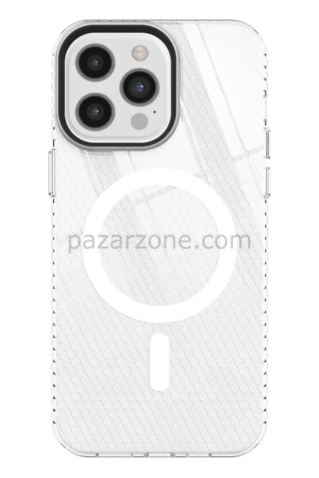 Newface Apple iPhone 12 Pro Max Kılıf Beta Magneticsafe Silikon - Şeffaf